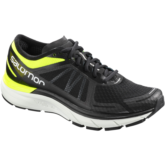 SALOMON SONIC RA MAX Philippines - Men's Running Shoes - Black/Yellow | 820695-EKP